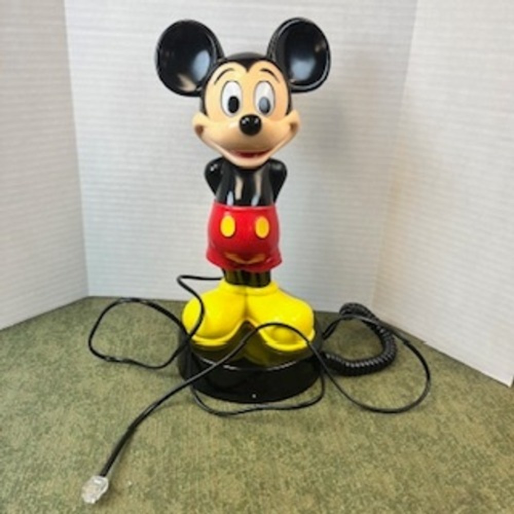 Vintage 1988 Walt Disney Mickey Mouse Phone Synanon PHMICK Landline Telephone‎